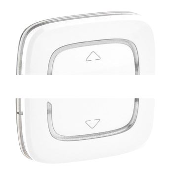 Valena ALLURE MyHome Лицевая панель для механизмов BUS/SCS С символом Вверх-вниз 2 модуля Белая