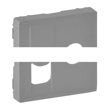 Valena LIFE Лицевая панель розетки TV-RJ45 Алюминий