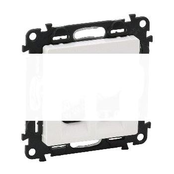 Valena LIFE Розетка информационная двойная RJ45 категория 6 UTP с лицевой панелью белая