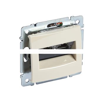 VALENA Розетка компьютерная RJ45 2 выхода STP 10 GIGA слоновая кость