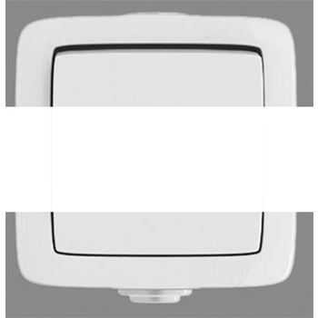 Выключатель одноклавишный наружный белый IP44 10А