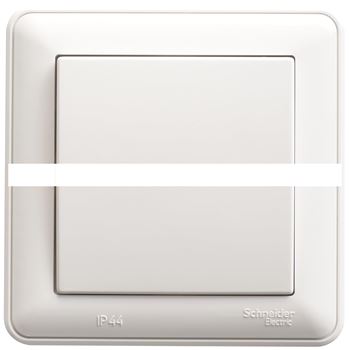 W59 AQUA Переключатель одноклавишный, 10АХ, IP44, в сборе, белый