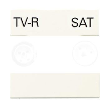Zenit Розетка телевизионная TV-R-SAT проходная с накладкой альпийский белый