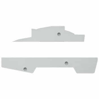 ALPHA, lid, for installation terminals 2.5 mm2, gray, W: 2 mm