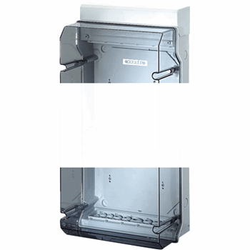 Бокс с монтажной платой 583х295х182 IP65 пластиковый без клеммы PE-N эластичные мембраны прозрачная пломбируемая крышка (KV 9331)