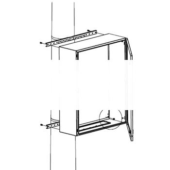 CE/RAM box Комплект крепления шкафов к столбу (ширина 400 мм)