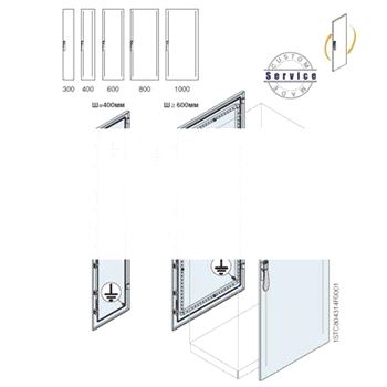 Дверь передняя/задняя 2200x300мм внешней кабельной секции