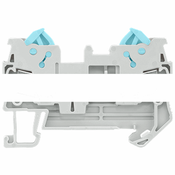 FEED-THROUGH TERMINAL WITH QUICK CONNECTION, SECTION: 0.25 - 1.5 MM2, WIDTH: 5.2 MM, COLOR: GRAY