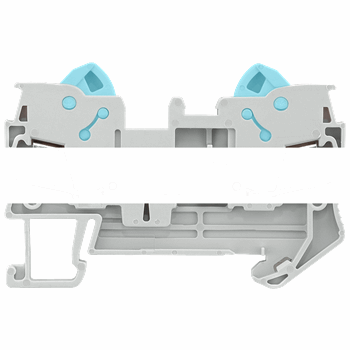 FEED-THROUGH TERMINAL WITH QUICK CONNECTION, SECTION: 0.5 - 2.5 MM2, WIDTH: 6.2 MM, COLOR: BLUE