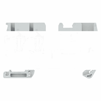 HYBRID FEED-THROUGH TERMINAL, 3 CONNECT. POINTS, 1X PLUG AND 2X SPRING, SECTION: 0.08 - 2.5 MM2, WIDTH: 5.2 MM, COLOR: GRAY