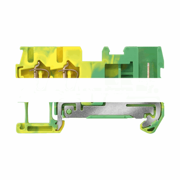 HYBRID FEED-THROUGH TERMINAL, 3 CONNECT. POINTS, 1X PLUG AND 2X SPRING, SECTION: 0.08 - 2.5 MM2, WIDTH: 5.2 MM, COLOR:GREEN-