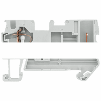 HYBRID FEED-THROUGH TERMINAL, PLUG AND SPRING CONNECTION, SECTION 0.08 - 4 MM2, WIDTH 6.2 MM, COLOR: BLUE