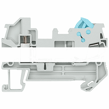 HYBRID FEED-THROUGH TERMINAL WITH QUICK AND SCREW CONNECTION, SECTION: 0.25 - 1.5 MM2, WIDTH: 5.2 MM, COLOR: GRAY