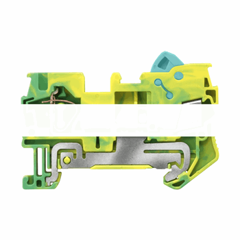 HYBRID PE TERMINAL WITH SPRING CONNECTION AND QUICK CONNECTION, SECTION: 0.08 - 6 MM2, WIDTH:6.2 MM, COLOR: GREEN-YEL