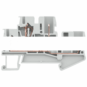 HYBRID TWO-TIER TERMINAL, PLUG AND SPRING CONNECTION, SECTION:0.08 - 4 MM2, WIDTH: 5.2 MM, COLOR: BLUE