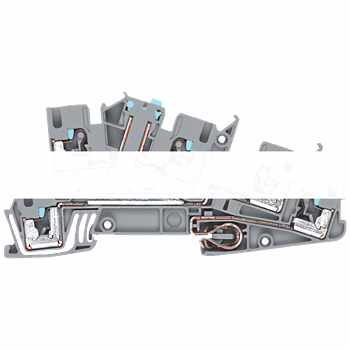 INSTA-TERMINALS 2,5 MM2, 5,2 MM WIDTH GREY DISCONNECTION PE,L,L-ME-DISCON