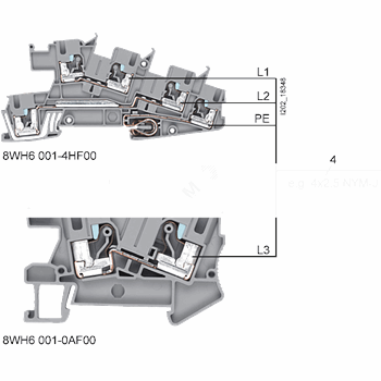 INSTA-TERMINALS PE,L,L 2,5 MM2, 5,2 MM WIDTH GREY