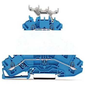 Клемма 3-уровневая N/N/N синяя с держателем маркировки