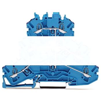 Клемма 6-проводная 3-уровневая N синяя
