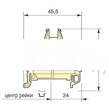 Клемма D1.5/6.ADO.NF ADO 1.5мм.кв. бежевая