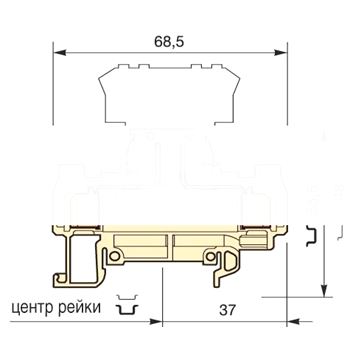 Клемма D1.5/6.S.ADO.NF ADO 1.5мм.кв.