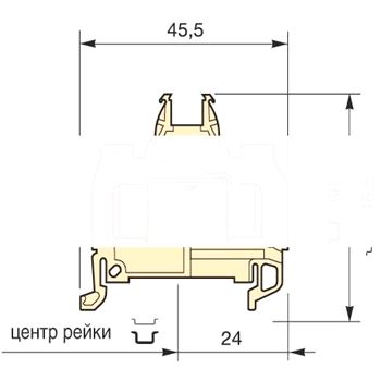 Клемма D2.5/8.ADO.NF ADO 2.5мм.кв.