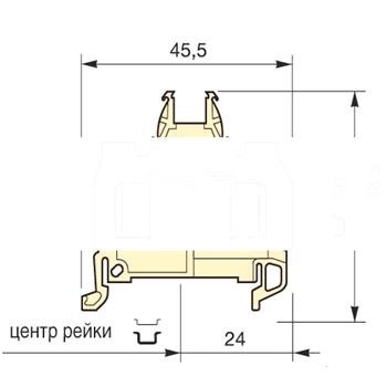 Клемма D2.5/8.ADO.NF1 ADO 2.5мм.кв.