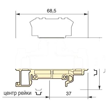 Клемма D2.5/8.S.ADO.NF ADO 2.5мм.кв.