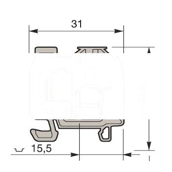 Клемма DR4/8.P.ADO 4мм.кв. земля