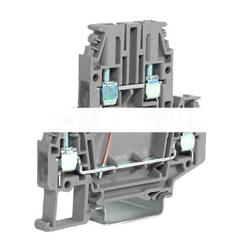 Клемма проходная 4 кв.мм. 2 уровня DBC.4/CI/GR    уровни перемкнуты винт