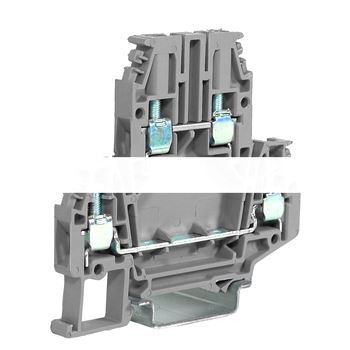Клемма проходная 4 кв.мм. 2 уровня винт DBC.4/GR