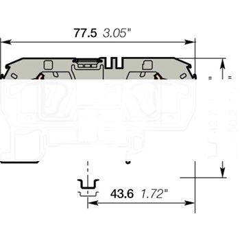 Клемма пружинная D10/10.2L 10мм.кв. оранжевая