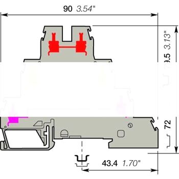 Клемма тройная D4/6T3 4мм.кв (9683R0100)