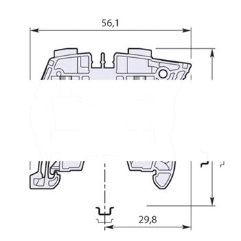 Клемма винтовая 16мм.кв. серая ZS16