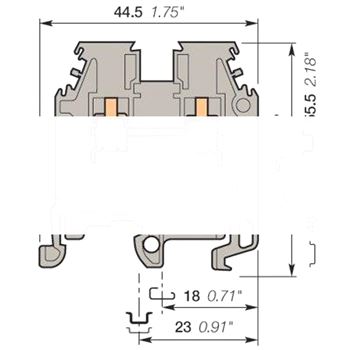 Клемма винтовая 2.5 мм.кв оранжевая MA2.5/5 (5075R2000)