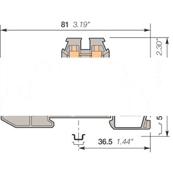 Клемма винтовая 2.5мм.кв. D2.5/6DA (5541R1100)