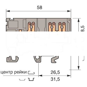 Клемма винтовая 4мм.кв. M4/6.3G