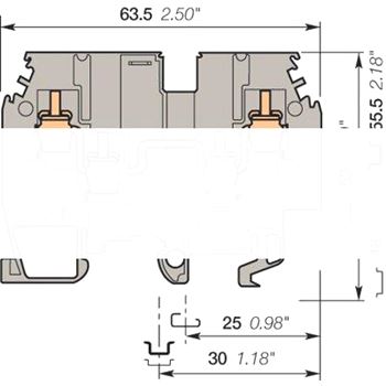 Клемма винтовая 4мм.кв. M4/6.4A