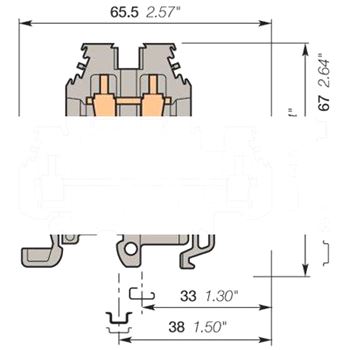 Клемма винтовая 4мм.кв M4/6D2 (5271R2200)