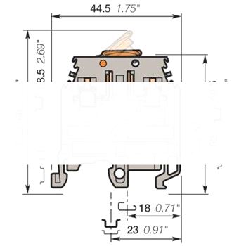 Клемма винтовая 4мм.кв. с разделителем (5986R0000)