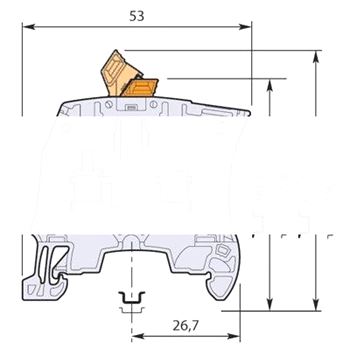 Клемма винтовая 4мм.кв. с разъединителем серая ZS4-S