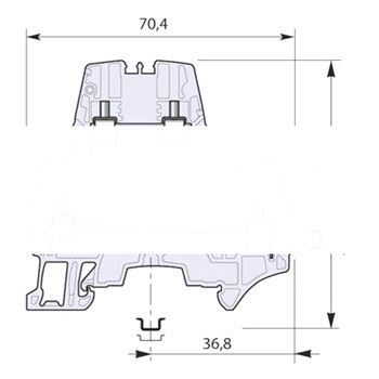 Клемма винтовая 6мм.кв.ZS6-D2