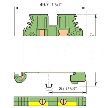 Клемма винтовая D4/6.P 4мм.кв.