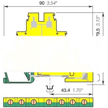 Клемма винтовая D4/6.Р.Т1 4мм.кв (9220R0000)