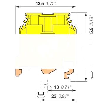 Клемма винтовая M10/10P 10мм.кв Земля (5115R1000)