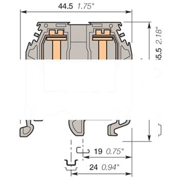 Клемма винтовая M16/12.V0 16мм.кв.