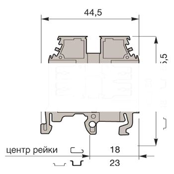 Клемма винтовая M2.5/6.2G.2G 2.5мм.кв.