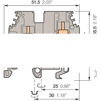 Клемма винтовая M4/6.3A 4мм.кв (5468R2000)