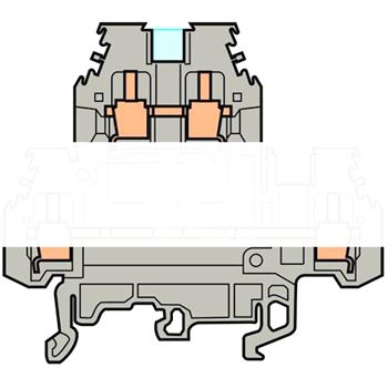 Клемма винтовая M4/6.D2-1.N 4мм.кв.