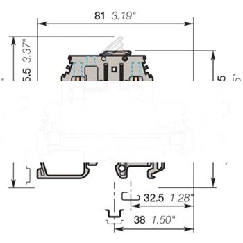 Клемма винтовая M4/6.D2.SNBT 4мм.кв.